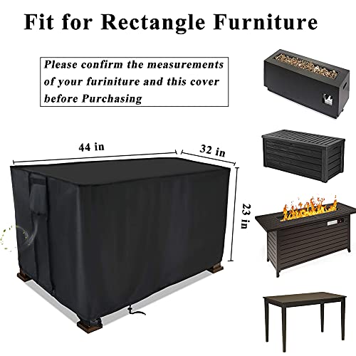 Onlyme Fire Table Cover Rectangle,Fire Pit Cover Rectangular-44x32x23 In