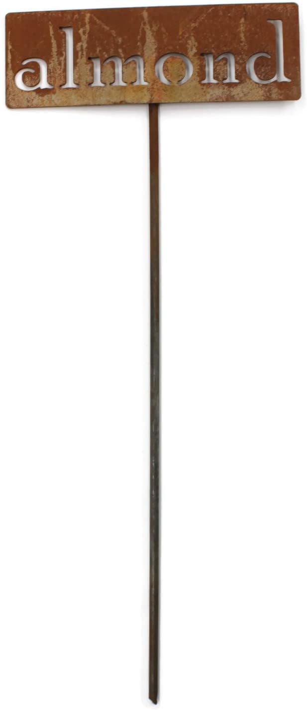 Classic Metal Garden Markers 19 Inches Tall (almond, Naturally Rusted)
