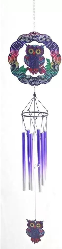 Mandala Wind Chimes Outdoor Cut Metal Kinetic Art Wind Spinner Stainless Steel Hanging Yard&Garden 3D Wind Sculpture Decorations Indoor Spinners