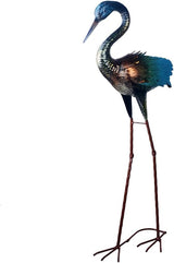 Colorful Metal Crane Statues Outdoor Garden Yard Art for Patio Lawn Backyard Decoration