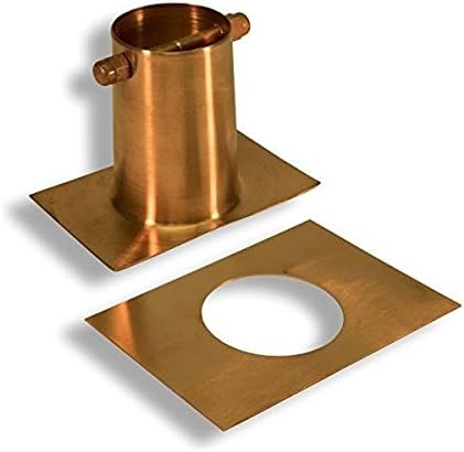 Large Copper Link Rain Chain with Installation Kit (12 Foot)