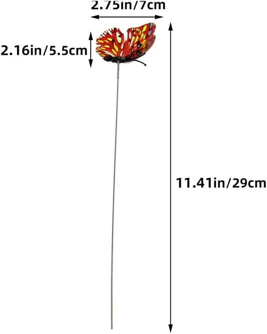 NUOBESTY 12pcs Fake Butterfly Stakes 3D Butterflies Stake for Garden Lawn Patio Yard Pathway Indoor Outdoor Ornaments (Random Color)