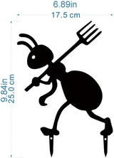 Metal Ants Art Outdoor Gardening Ornaments Yard Metal Art Backyard Lawn Stakes Decor Ants Garden Iron Crafts (B)