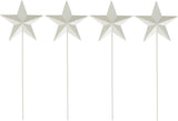 K KILIPES 15.75" H Metal Star Barn Patriotic Garden Stakes, 4pcs Rustic US Flag Star Metal Plant Stick Yard Art Ornament for Memorial Day 4th of July Veterans Day Election Day Decoration