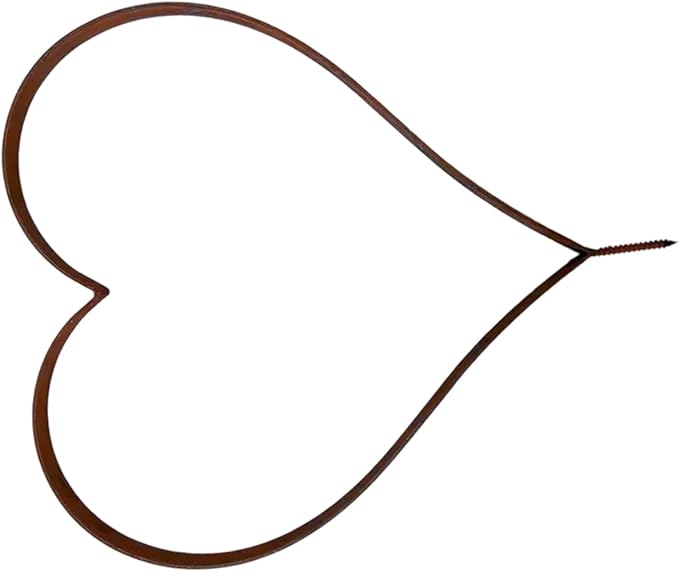 Rust Decoration Stake Metal Heart Shape Garden Decoration Rust Stake Natural Plant Outdoor Yard