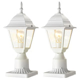 Outdoor Post Light 2-Pack - Waterproof Pillar Lantern