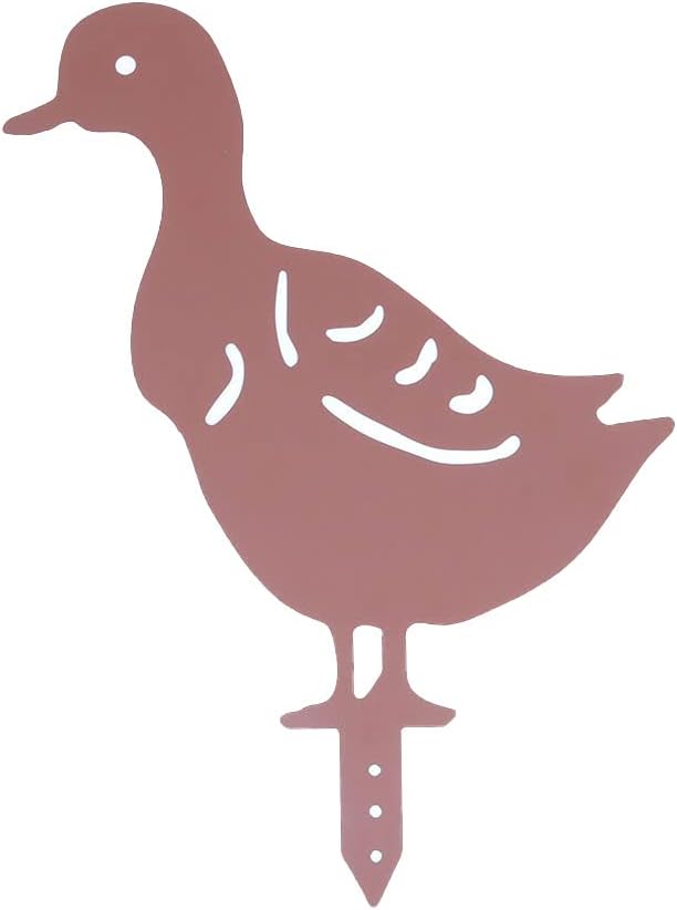 Alnicov 4 Pcs Duck Silhouette Garden Yard Art Decoration，Hollow Out Shape，Garden Art Decoration