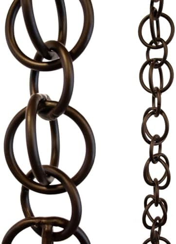 Nutshell Stores Double Loops Rain Chain - Bronze - 13 Feet