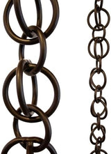 Nutshell Stores Double Loops Rain Chain - Bronze - 13 Feet