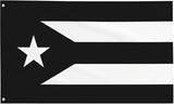 Black Puerto Rico Flag 3x5 Foot Puerto Rican National Flags with 2 Grommets for Indoor Outdoor Yard House Garden Décor