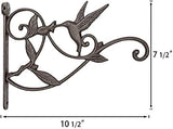Mkono 2 Pack Hanging Plant Bracket Hook Iron Decorative Plant Hanger for Flower Basket Bird Feeder Wind Chime Lanterns
