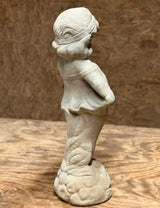 Concrete Standing Girl Statue Outdoor or Indoor Girl Figure for Patio Garden or Yard