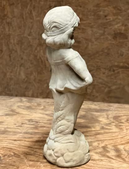 Concrete Standing Girl Statue Outdoor or Indoor Girl Figure for Patio Garden or Yard