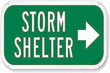 New Warning Plaque Wall Decor Storm Shelter Sign with Right Arrow Tin Metal Signs Courtyard Decoration Office Sign Outdoor & Indoor Safety Sign 8 X 12 Inch