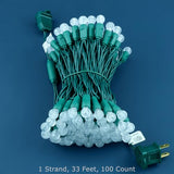 Cool White Raspberry 100 LED 33ft Christmas String Lights