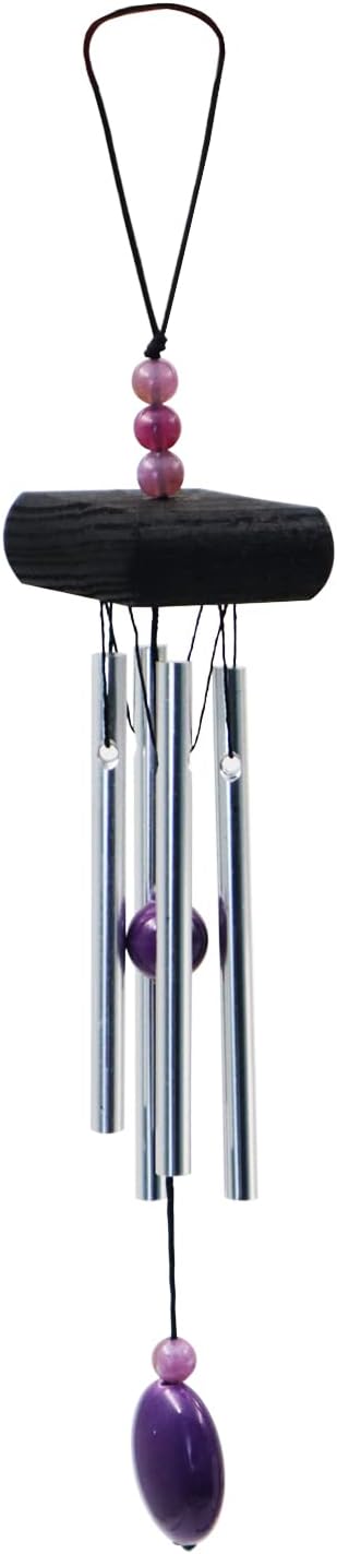 Small Wind Chimes, Outdoor Aluminum Chime with Soft Melodic Tones, Garden Chimes, for Yard, Porch, Home Decor (Black)