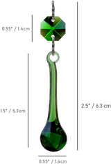 12pcs Raindrop Crystal Chandelier Prisms Parts, Hanging Crystals Beads for Chandeliers, Home Decoration