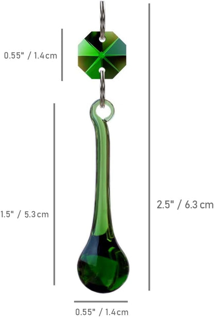 12pcs Raindrop Crystal Chandelier Prisms Parts, Hanging Crystals Beads for Chandeliers, Home Decoration