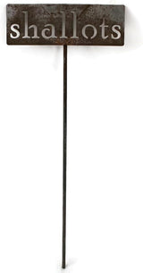 Classic Metal Garden Markers 19 Inches Tall (shallots, Naturally Rusted)