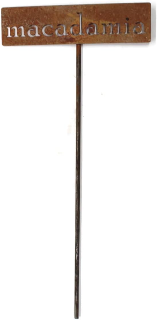 Classic Metal Garden Markers 19 Inches Tall (macadamia, Naturally Rusted)