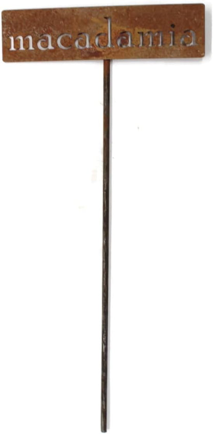 Classic Metal Garden Markers 19 Inches Tall (macadamia, Naturally Rusted)