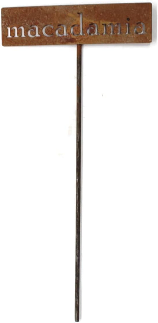 Classic Metal Garden Markers 19 Inches Tall (macadamia, Naturally Rusted)