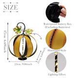 Large Orange Pumpkins with Light - Metal Fall Decor (Pack of 2)