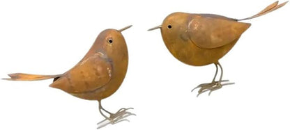2pcs Garden Statues Yard Ornament Iron Bird Ornament Animal Statue Sculpture Tree Decoration Outdoor Decoration Garden Outdoor Rusted Metal Bird Statue