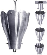 Nutshell Stores XL Scallop Cups Rain Chain - Aluminum - 19 Feet