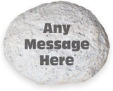 GiftsForYouNow Any Message Personalized Garden Stone with 3 Lines of Text, Resin, Small 4.75"x4"