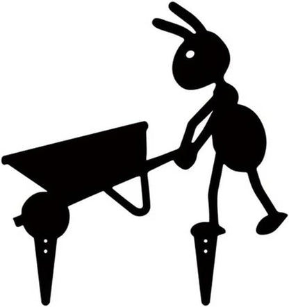 Metal Ants Art Outdoor Gardening Ornaments Yard Metal Art Backyard Lawn Stakes Decor Ants Garden Iron Crafts (A)