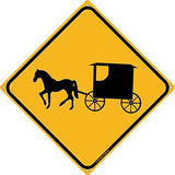 Metal Tin Sign Horse And Buggy Road Amish Country Livingn Stable Coach Sign For Home Office Bar Indoor Outdoor Wall Decor Yard Sign Square Sign 12" x 12"(2 Pack)