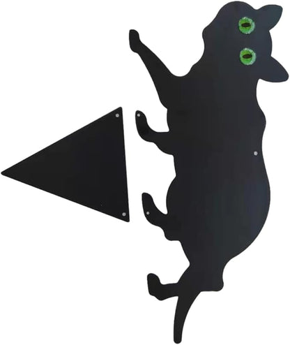 Gardening Cat Silhouette Gardening Cat with Marble Eyes Mice Control Harmless Bird Deterrent Decor 3PCS