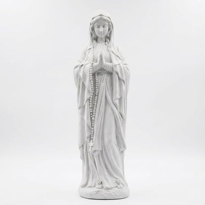Virgin Mary Praying Statue 29.3 Inch Tall Religious Magnesium Oxide Stone Decorations Statue Outdoor Garden Clearance for Home Lawn Yard Patio Hallway Decor Sculpture