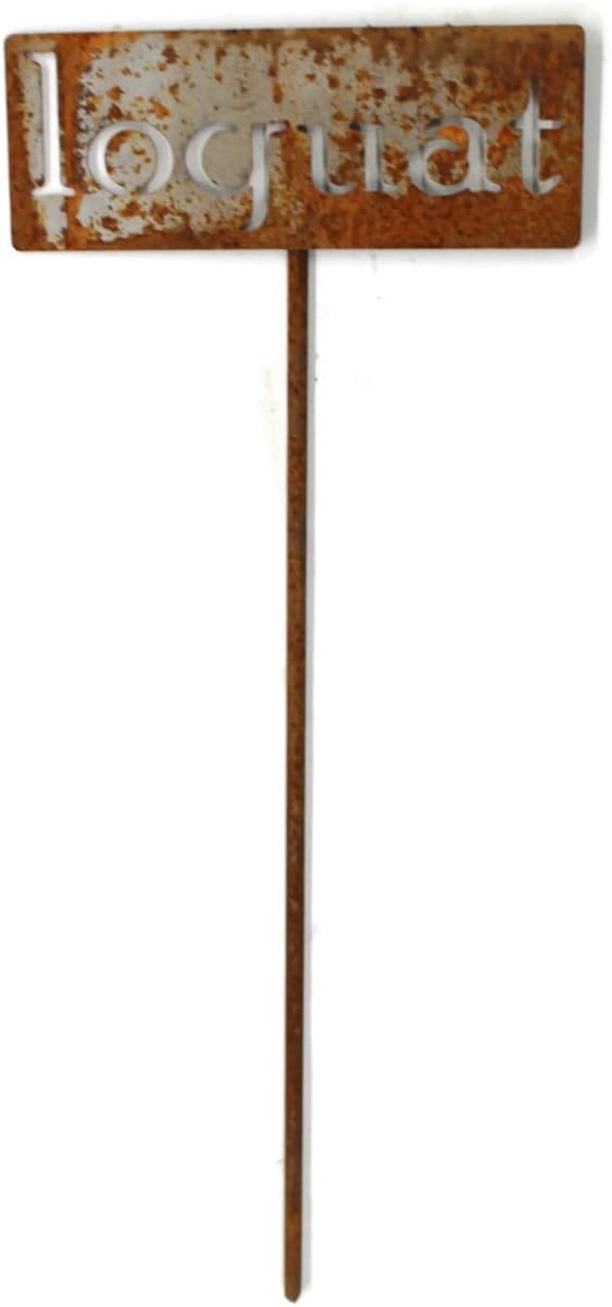 Classic Metal Garden Markers 19 Inches Tall (loquat, Naturally Rusted)
