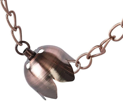 Topadorn Flower Shaped Metal Rain Chains, 8 Cups Rain Catcher Chain for Gutters, Adjustable Length Downspout Replacement, Outdoor Garden Rain Drainage Decor