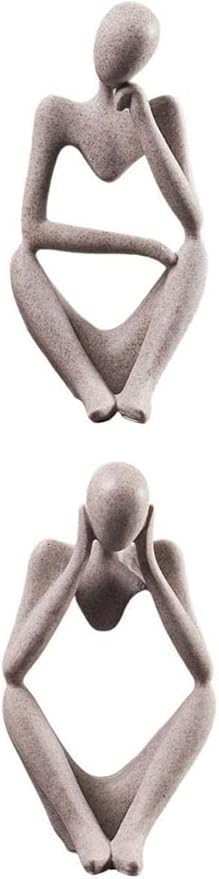 Garden Ornaments Decor Statue Outdoor,Bar Table Figurine Garden Decoration for Sculpture Home Ornaments 2X Penseur Sculpture Figurine Maison Décor Moderne
