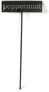 Classic Metal Garden Markers 19 Inches Tall (peppermint, Raw, Unfinished Steel (will rust with time))