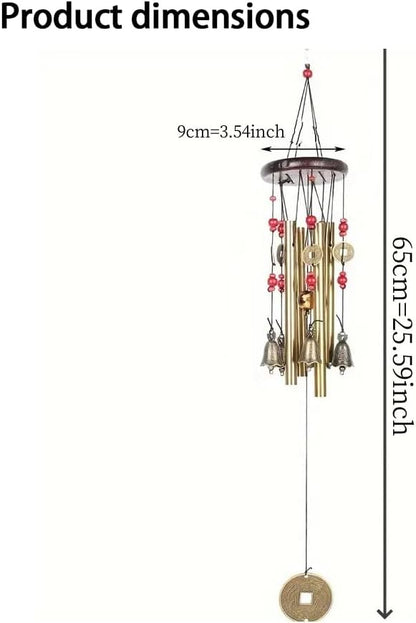 Garden Wind Chime Chinese Lucky Metal Bell Outdoor Decorative Wind Chime for Park and Garden Beautiful Decor Outdoor Wind Chime Traditional Chinese Style Garden Wind Chimes
