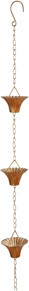 Esschert Design TH87 Copper Plated Rain Chain