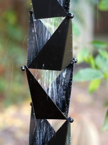 Nutshell Stores Origami Rain Chain - Black - 17 Feet