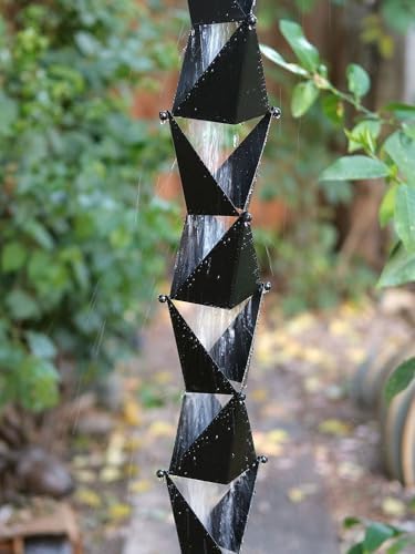 Nutshell Stores Origami Rain Chain - Black - 13 Feet
