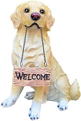 Outdoor Statue Garden Sculpture Garden Dog Statue Sculpture, Resin Dog Art Craft Model Garden Garden Decoration H46CM