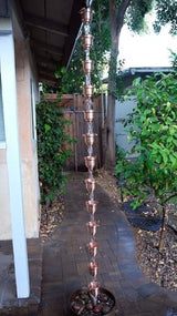 Nutshell Stores Naoki Cups Rain Chain - Copper - 13 Feet