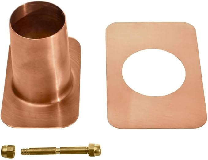 Monarch Rain Chains Pure Copper Lotus Rain Chain with Gutter Adapter, 8.5 ft Decorative Downspout Replacement & Copper Rain Chain Gutter Adapter