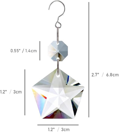 12pcs Crystal Suncatchers, Hanging Crystals Chandelier Prisms for Windows, Rainbow Maker Home Decoration