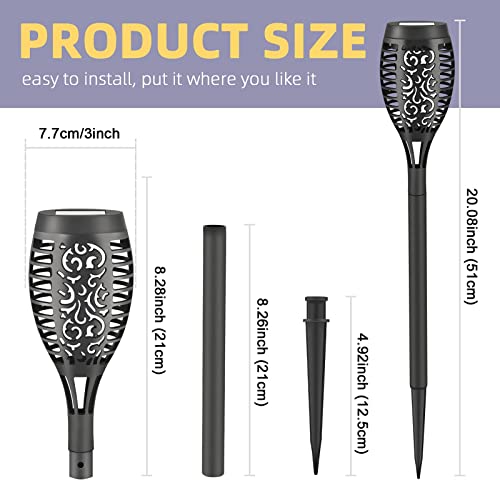 Solar Torch Light - Flickering Flame Stake