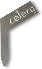 Planter Size Small Metal Garden Plant Vegetable Flower or Herb Markers 13.5 Inches Tall (celery, Raw, Unfinished Steel)