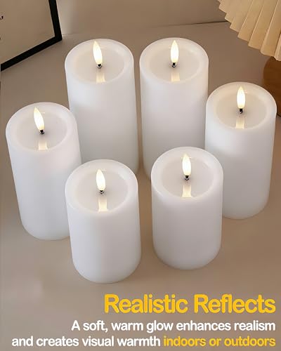 Outdoor Waterproof Flameless Candles 3"x4" - Remote Timer