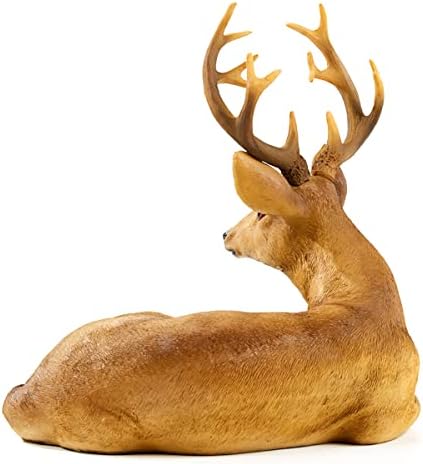 JHVYF Adorable Deer Statue Decor for Garden Yard Buck & Doe Lying Outdoor Sculptures for Home Decor 312